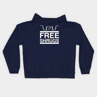 Free Shrugs (navy) Kids Hoodie